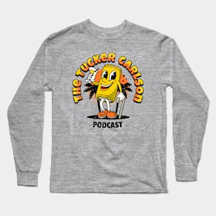 The Tucker Carlson Podcast Retro Toon Design Long Sleeve T-Shirt